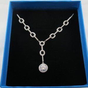2.87ct Absolute Pave' Circle-Link Drop Necklace